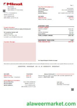 Minol USA utility business bill, SCR